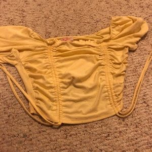 Cute yellow crop top
